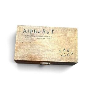 70pcs Alphabet Stamps Vintage Wooden Rubber Letter Number And Symbol Stamp Set